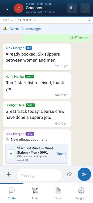 Groups and one-on-one chats